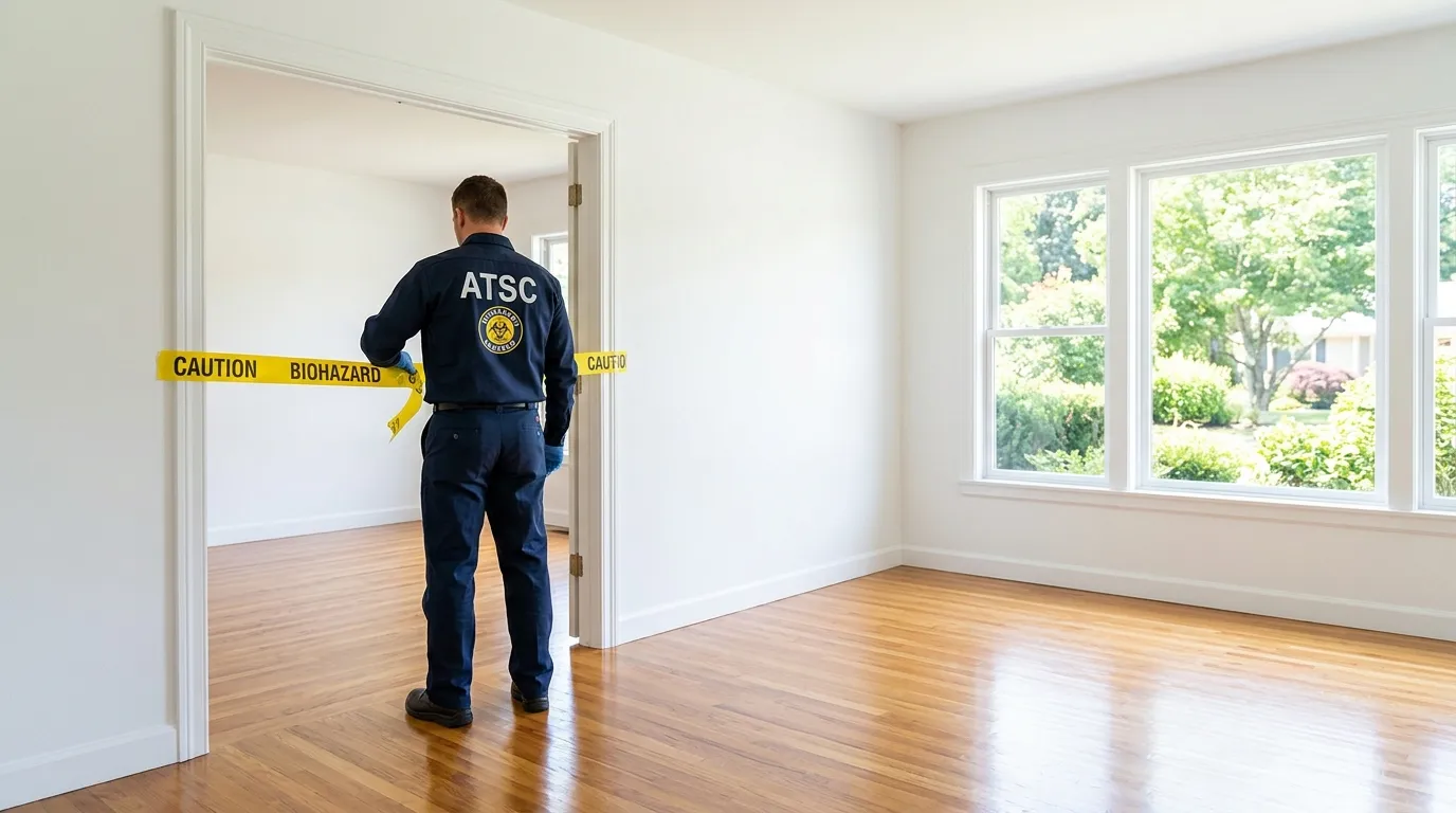 Certified biohazard cleanup crew performing Crime Scene Cleanup in Sicklerville